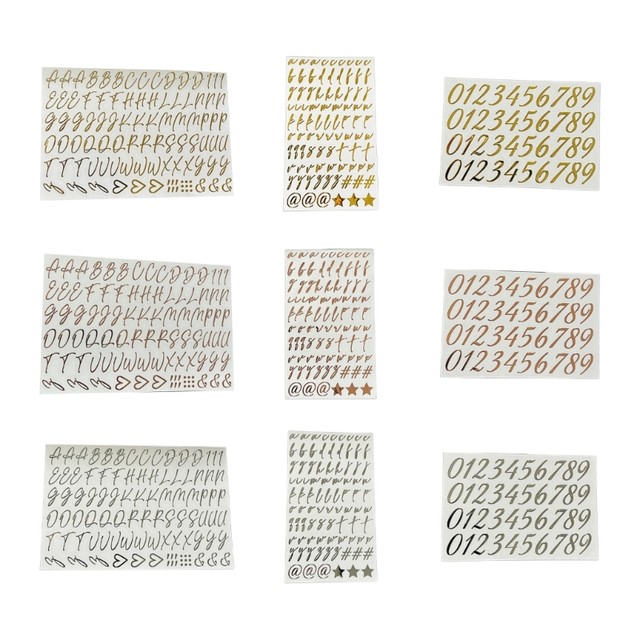 Copper Gold Color 1.5cm Alphabet Number Stickers Mini-Glitter Letter  Stickers for Scrapbooking Home Decors Supply - AliExpress